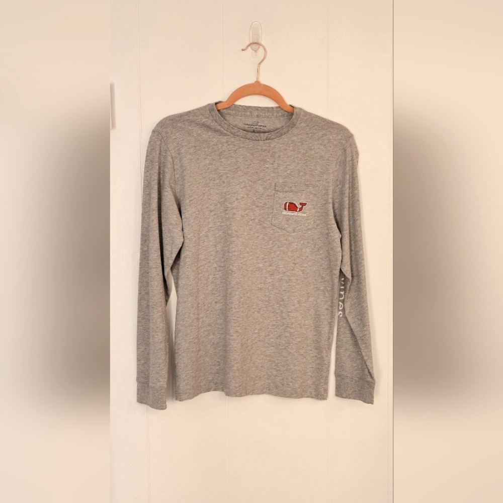 Vineyard Vines Boy's Heather Gray Long Sleeve Tee